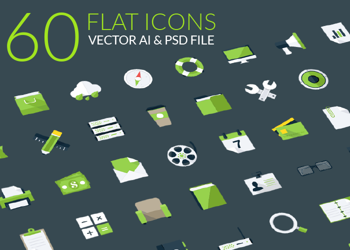60 flat icons